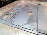 Multiple part production of punched sheet metal goods.