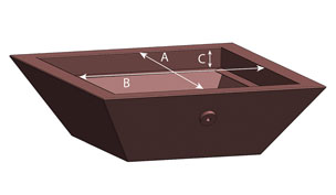 4 Sided Fire Pit Fire Glass Calculator