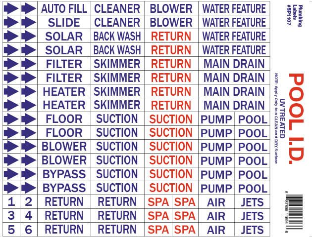 Plumbing Labels