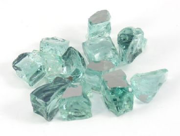 Clear Mint Green Fire Glass