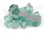 (Shown Above) Half Inch Crystals, Clear Mint Green Fire Glass