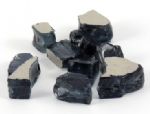 (Shown Above) Half Inch Crystals, Black Fire Glass