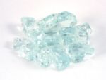 (Shown Above) Half Inch Crystals, Clear Blue Fire Glass