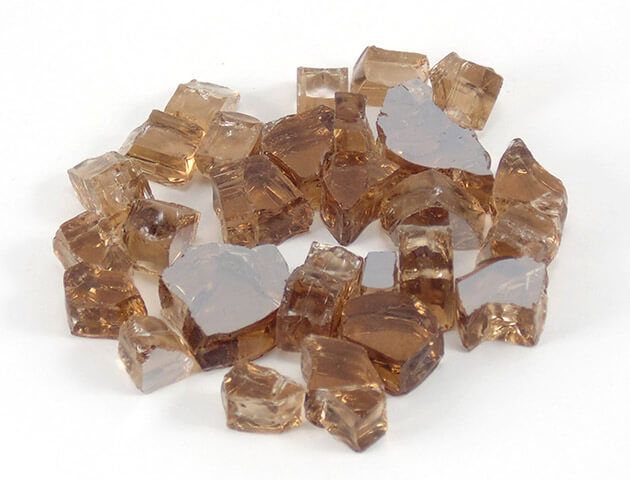 (Shown Above) Quarter Inch Crystals, Copper Brown Fire Glass